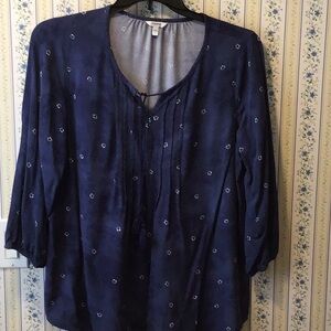 Navy blue with white